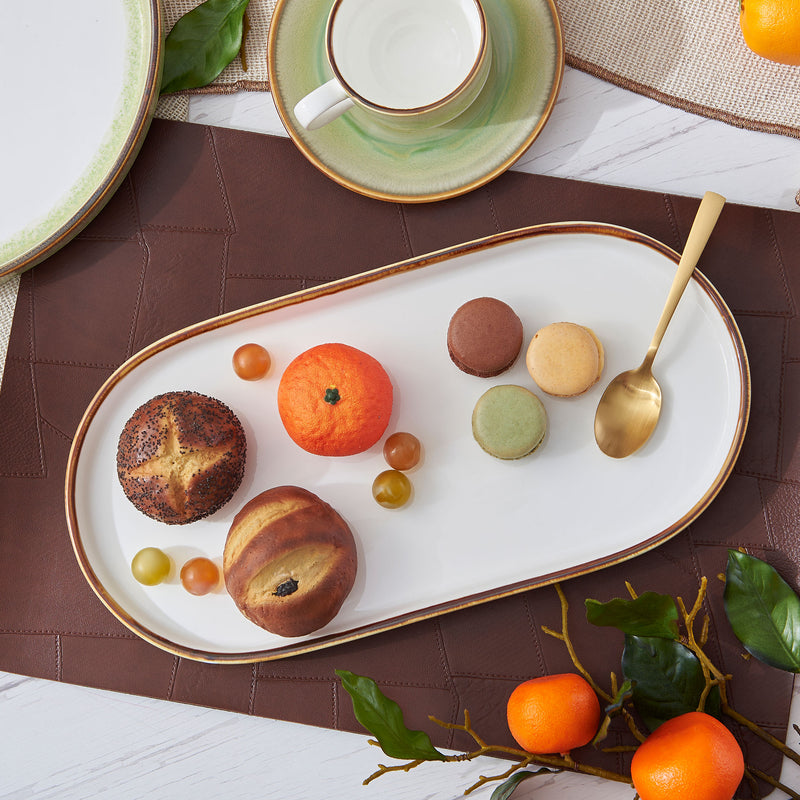 TERRA Set ceșcuță și farfurioară, porțelan, 210ml