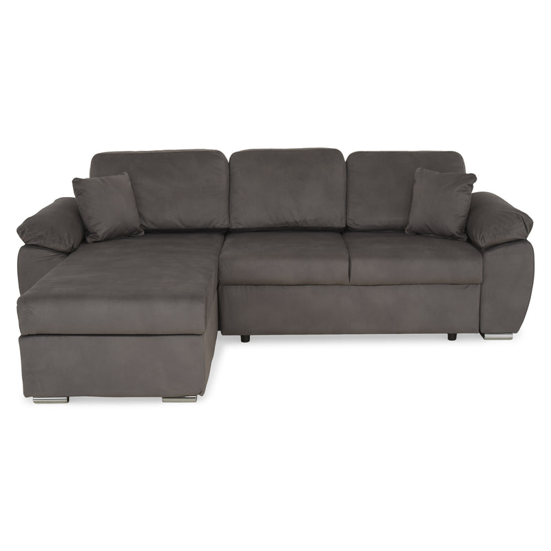 DRAGO Colțar extensibil, șezlong interschimbabil cu ladă depozitare, stofă