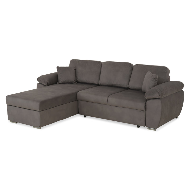 DRAGO Colțar extensibil, șezlong interschimbabil cu ladă depozitare, stofă