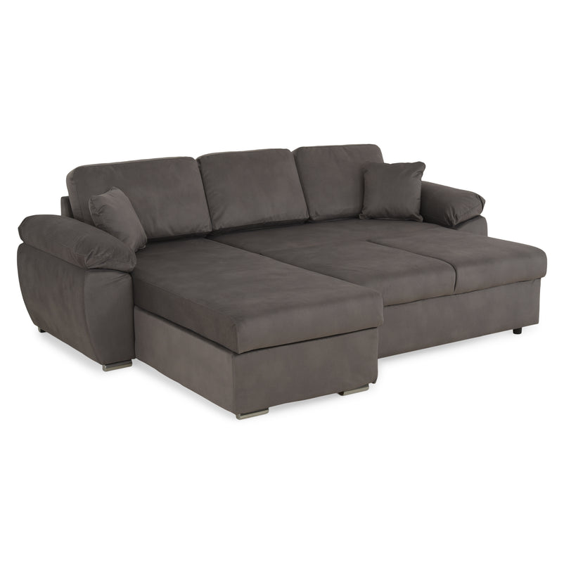 DRAGO Colțar extensibil, șezlong interschimbabil cu ladă depozitare, stofă