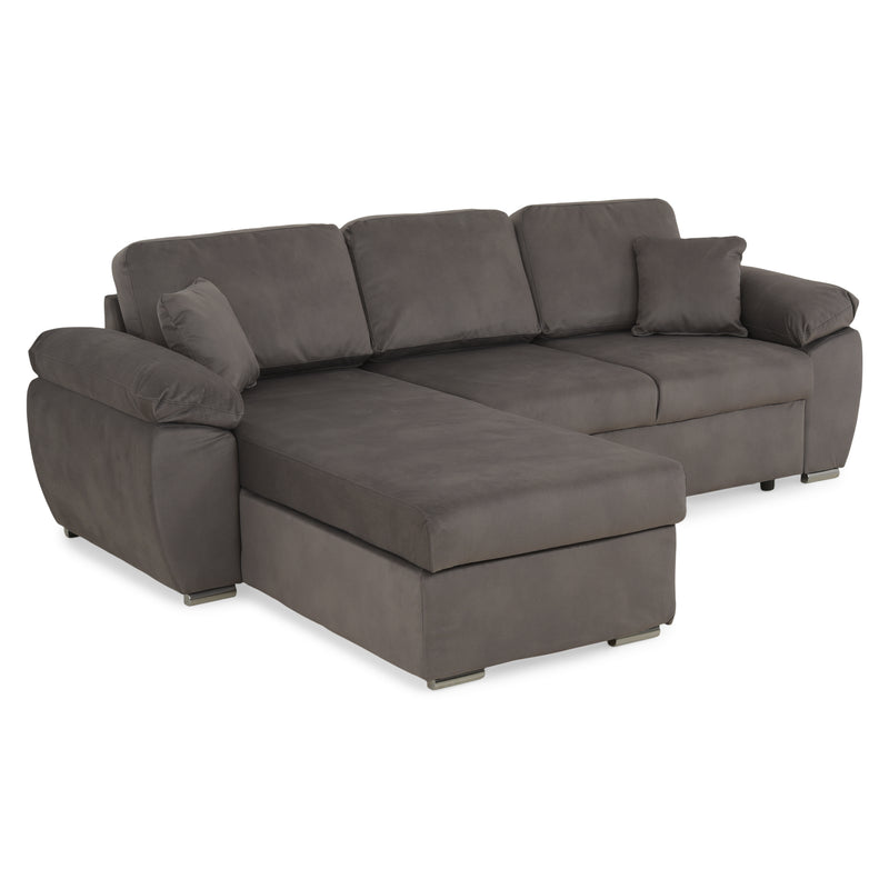 DRAGO Colțar extensibil, șezlong interschimbabil cu ladă depozitare, stofă