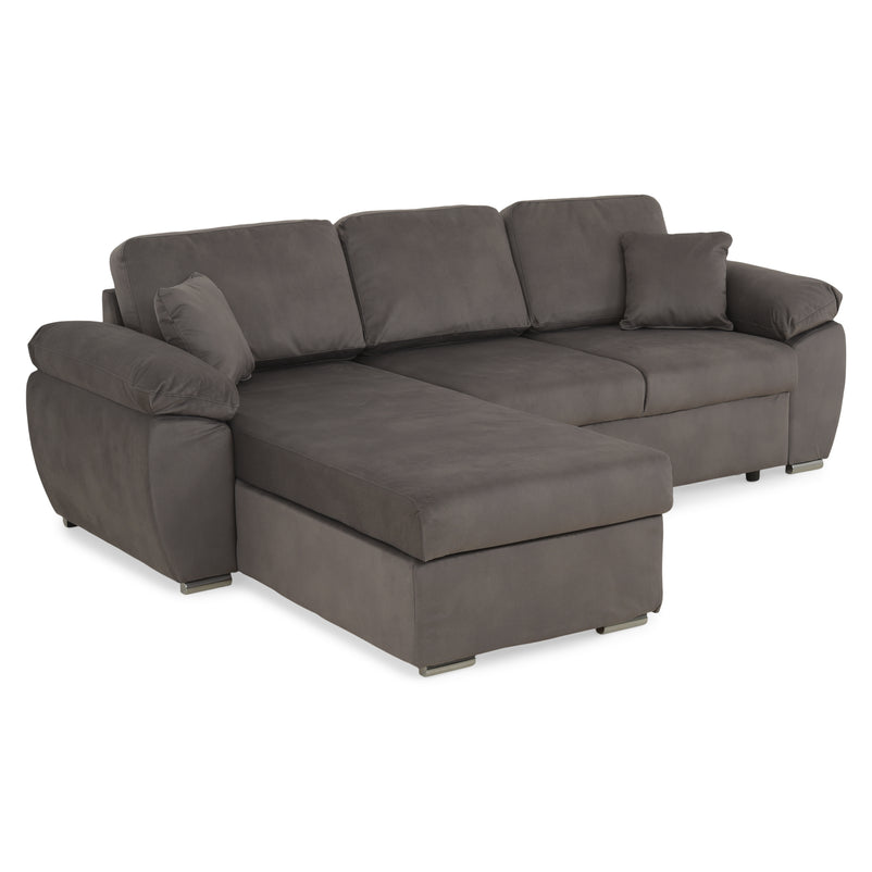 DRAGO Colțar extensibil, șezlong interschimbabil cu ladă depozitare, stofă