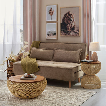 ULSTER Canapea 3 locuri, extensibilă, stofă