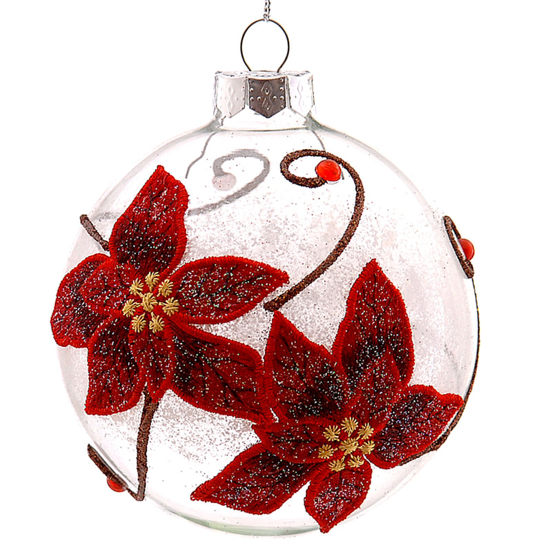 POINSETTIA Glob, sticlă, D.10cm