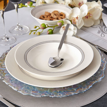 CUBIC Platou, sticlă, D.33cm