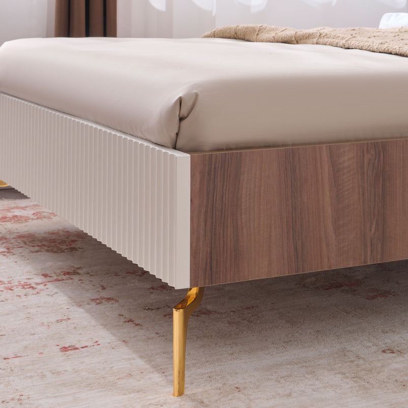 WAVE NOCE Pat copii, tapițat, 120x200cm, somieră inclusă