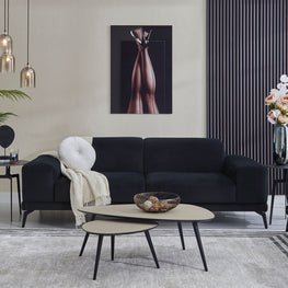 WELDON Canapea 3 locuri, mecanism tetiere, stofă