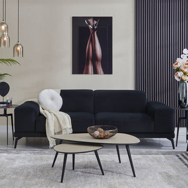 WELDON Canapea 3 locuri, mecanism tetiere, stofă