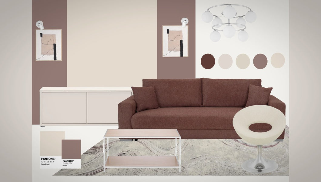 Pachet de amenajare – 2 camere | 44,27 m² | Mid-Century - influente retro