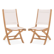 ATEJA Set mobilier terasă/grădină, 2 scaune pliabile