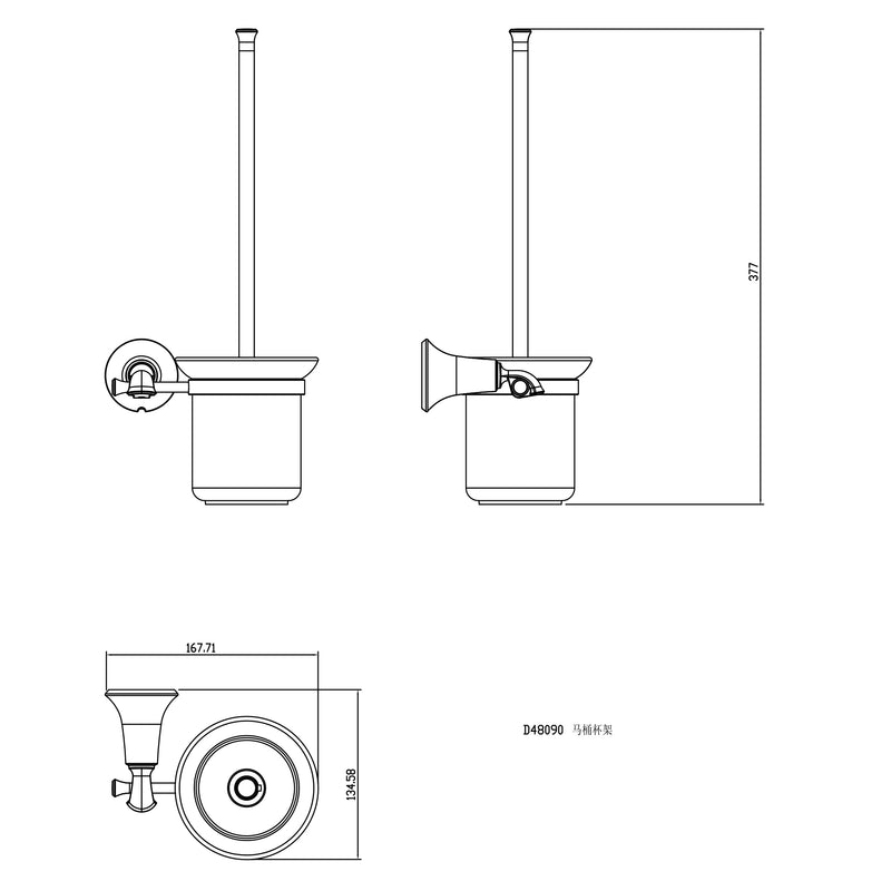 FRAME Suport perie WC