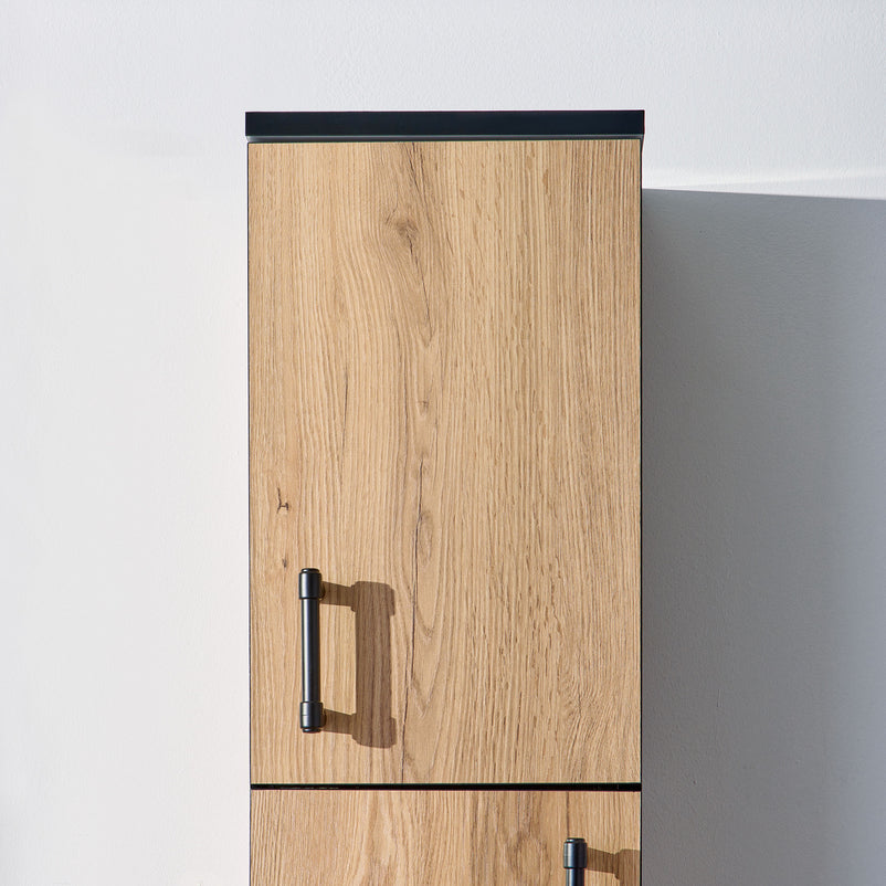 KNIDOS Set etajeră cu poliță și dulap baie suspendat, 2 uși