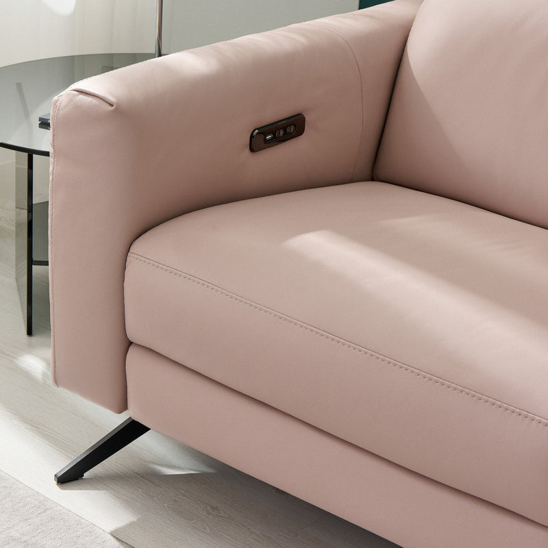 NATUZZI EDITIONS ALLURE Colțar cu șezlong stânga/dreapta, recliner electric și spațiu depozitare, piele