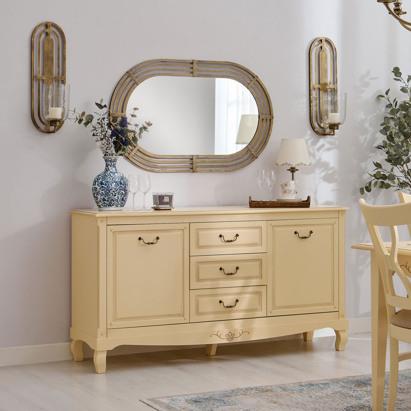 ARTESIA Tavă servire cu mânere, ratan, L.35.5cm