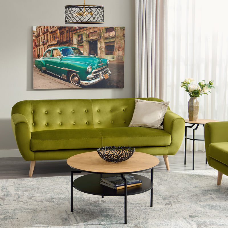 GREEN CUBAN CAR Tablou canvas