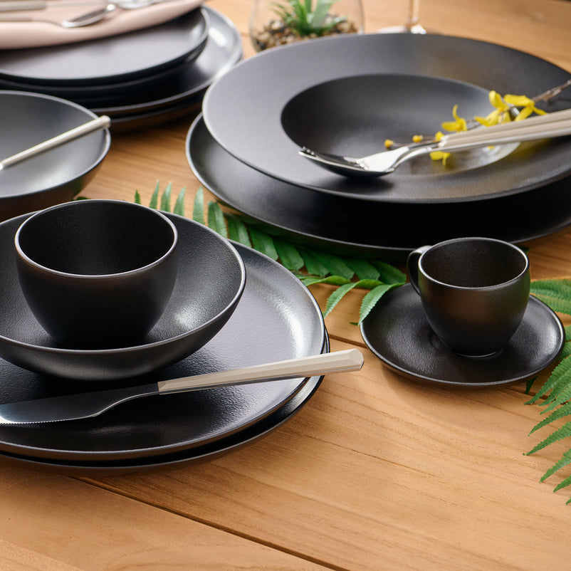 SAND Ceașcă și farfurioară, porțelan, 100ml