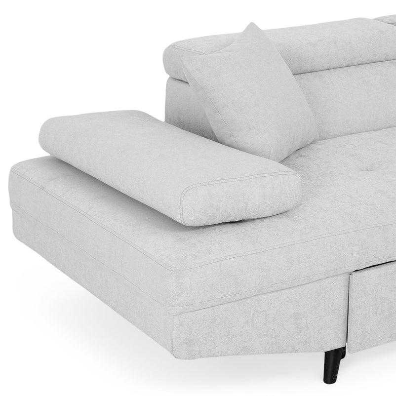 LUZERN Colțar extensibil, șezlong stânga/dreapta, ladă depozitare, stofă