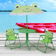 FROG Set mobilier terasă/grădină copii, 2 scaune, masă și umbrelă