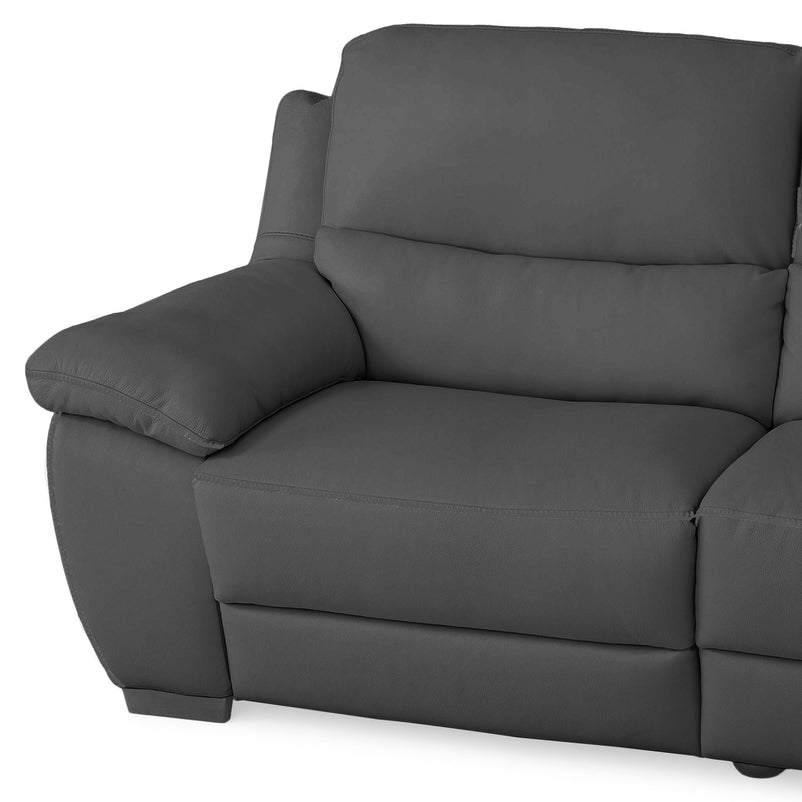 BRAYDEN Colțar cu reclinere electrice, piele