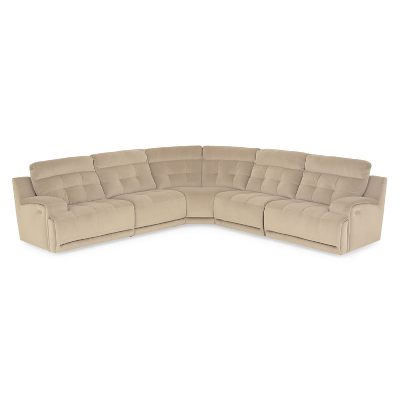 SANTIAGO Colțar cu 3 reclinere electrice, stofă