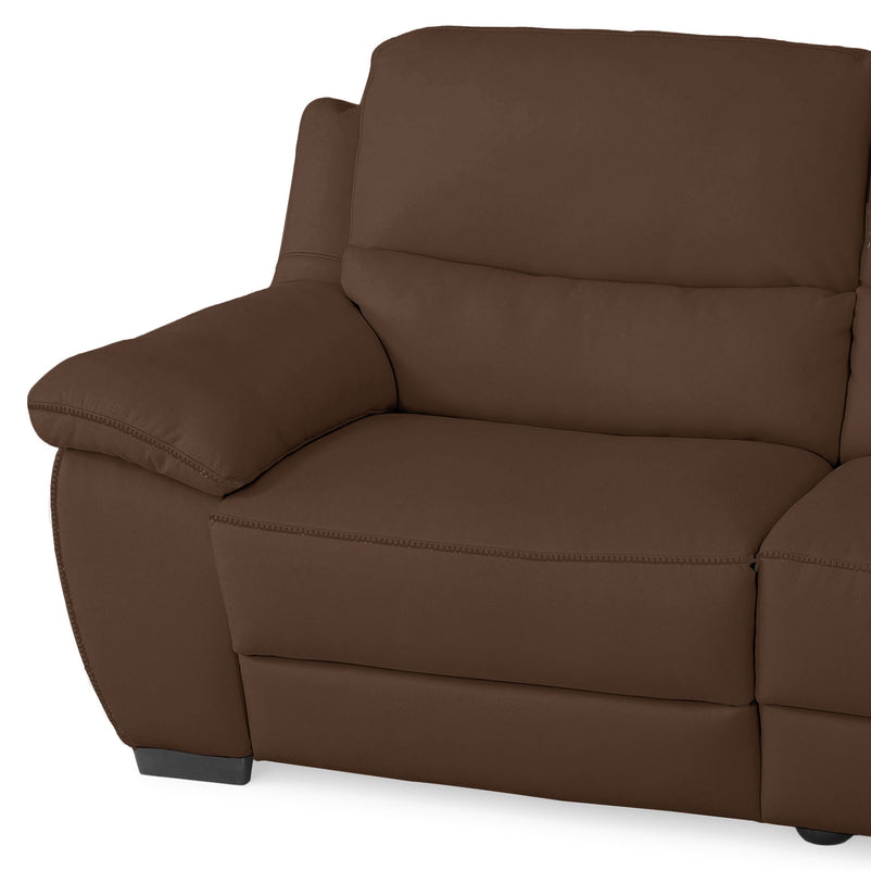 BRAYDEN Colțar cu reclinere electrice, piele