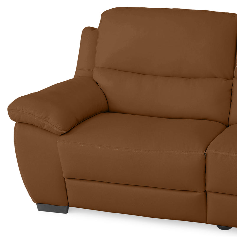 BRAYDEN Colțar cu reclinere electrice, piele