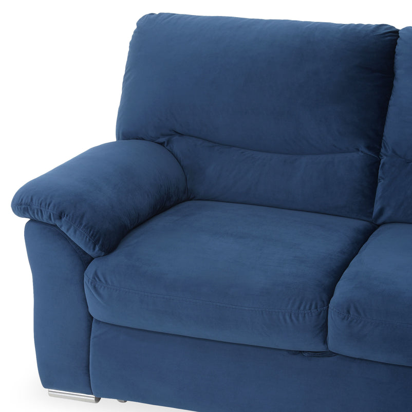 CARLO Canapea extensibilă, șezlong stânga/dreapta, ladă depozitare, stofă