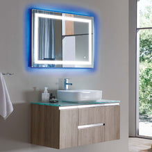 BLUE Oglindă baie cu iluminare LED