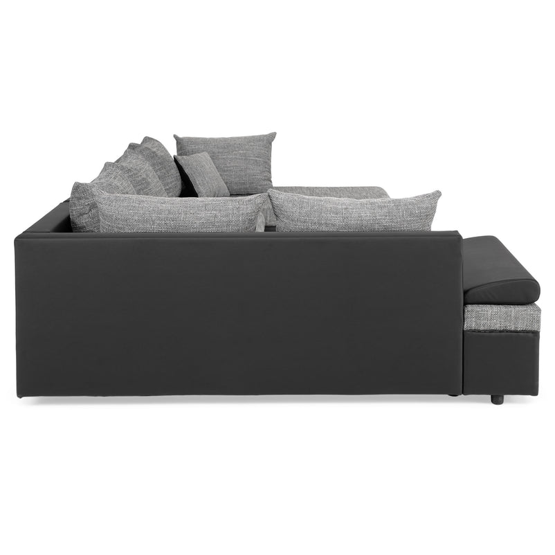 OLIVER Colțar extensibil, șezlong interschimbabil, stofă