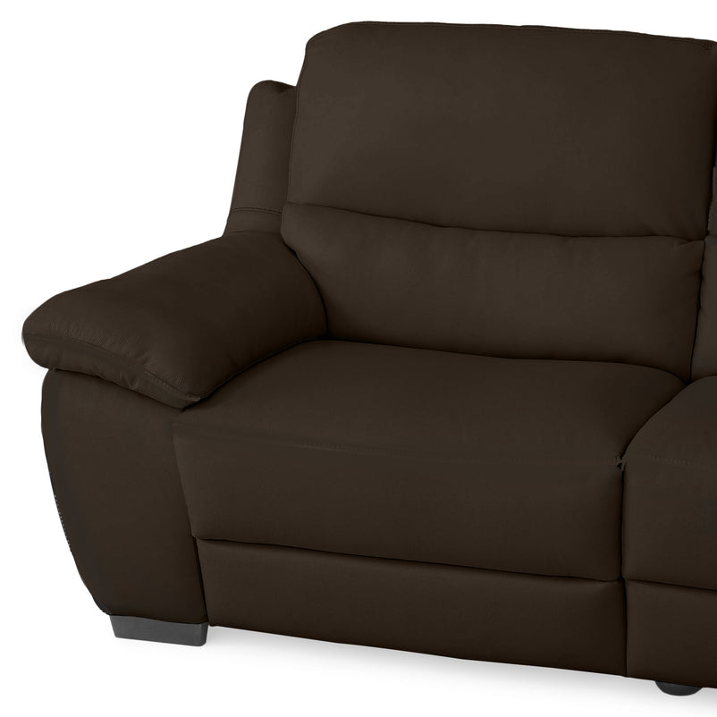 BRAYDEN Colțar cu reclinere electrice, piele