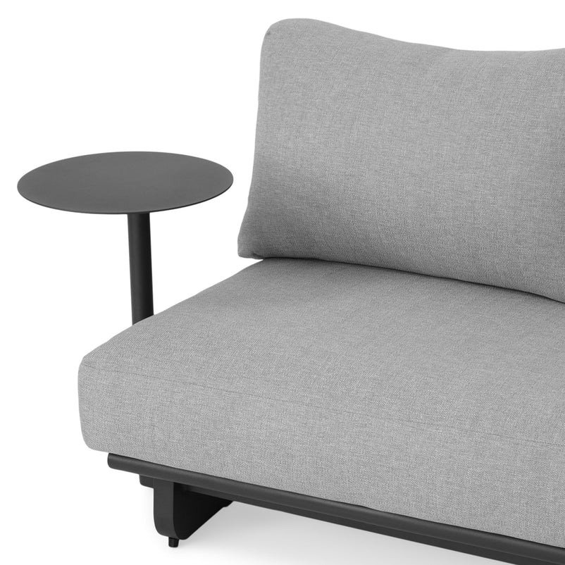 DOVANO Set mobilier terasă/grădină, 1 element colț, canapea 2 locuri și 2 măsuțe