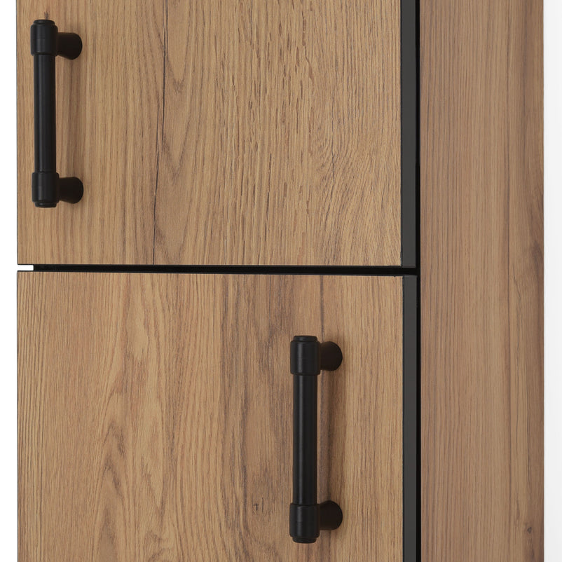 KNIDOS Set etajeră cu poliță și dulap baie suspendat, 2 uși