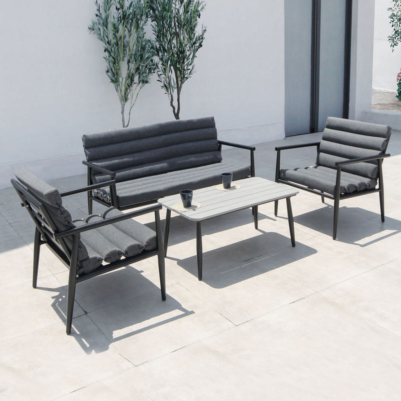 NANTES Set mobilier terasă/grădină, 2 fotolii, canapea și masă