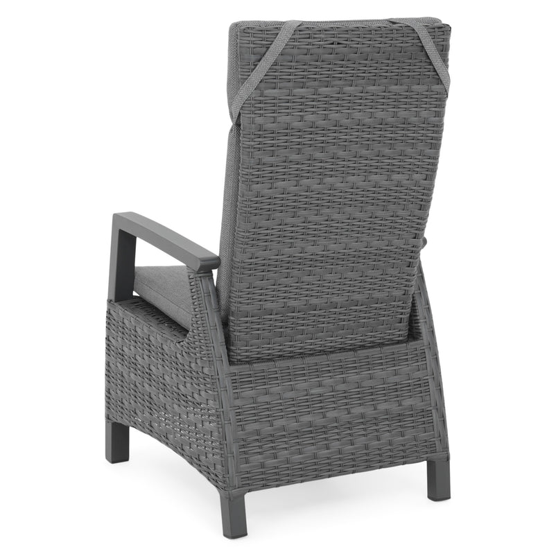 BAKU Set mobilier terasă/grădină, 2 scaune cu spătar reglabil