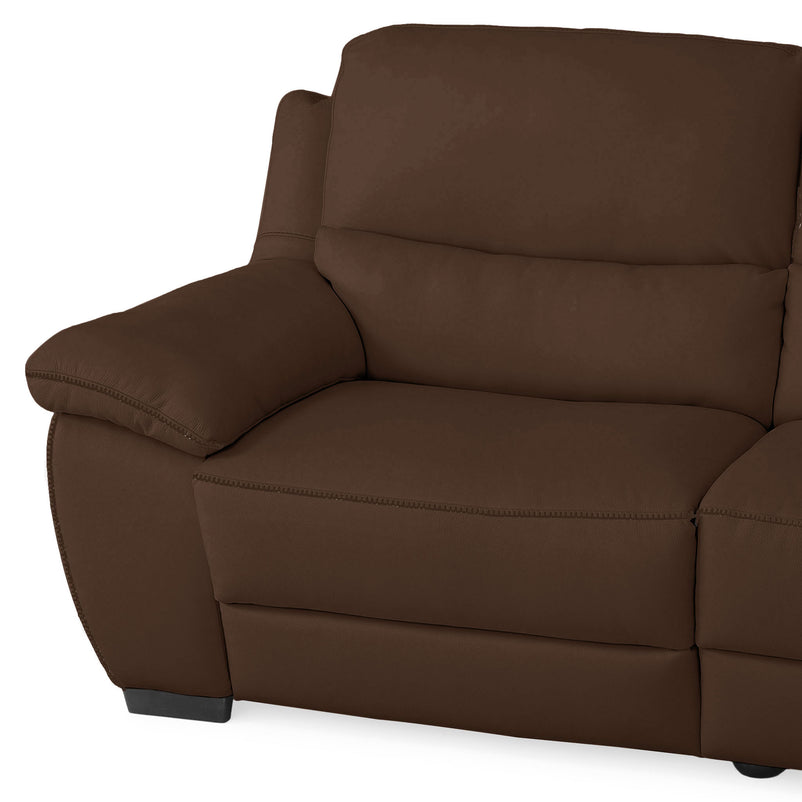 BRAYDEN Colțar cu reclinere electrice, piele