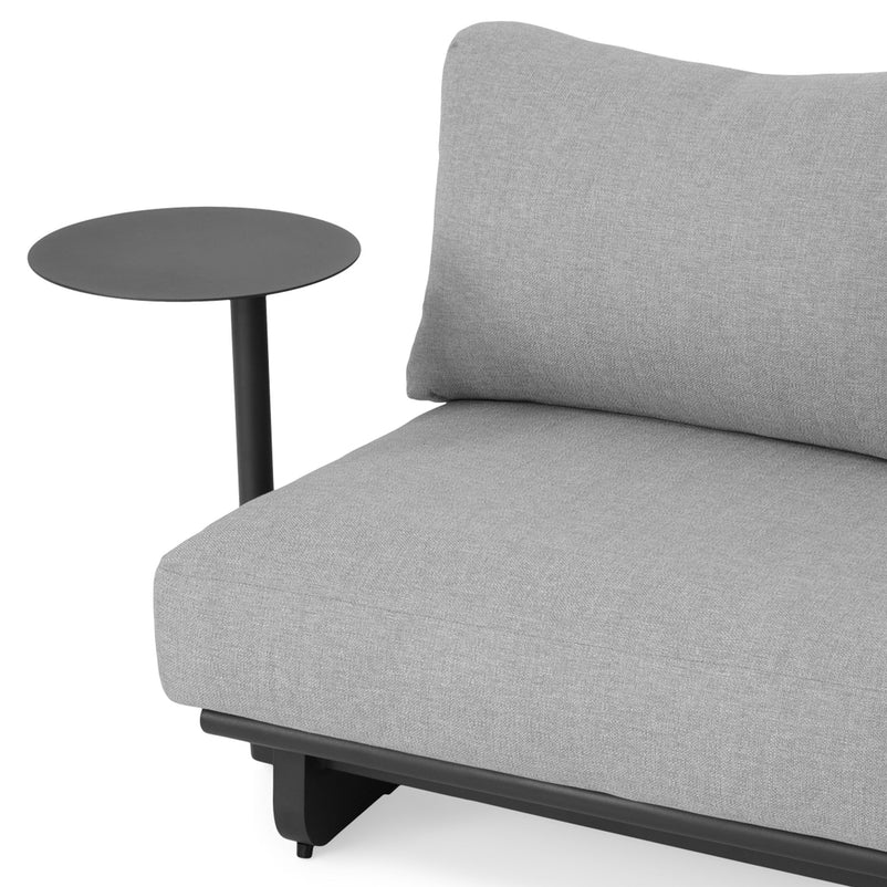 DOVANO Set mobilier terasă/grădină, 1 element colț, canapea 2 locuri și 2 măsuțe