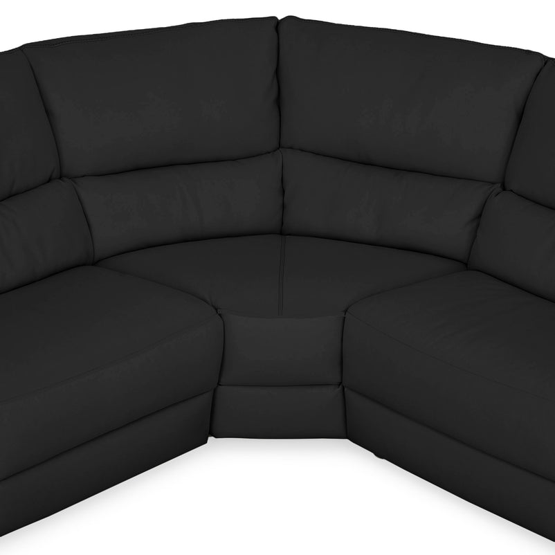 BRAYDEN Colțar cu reclinere electrice, piele