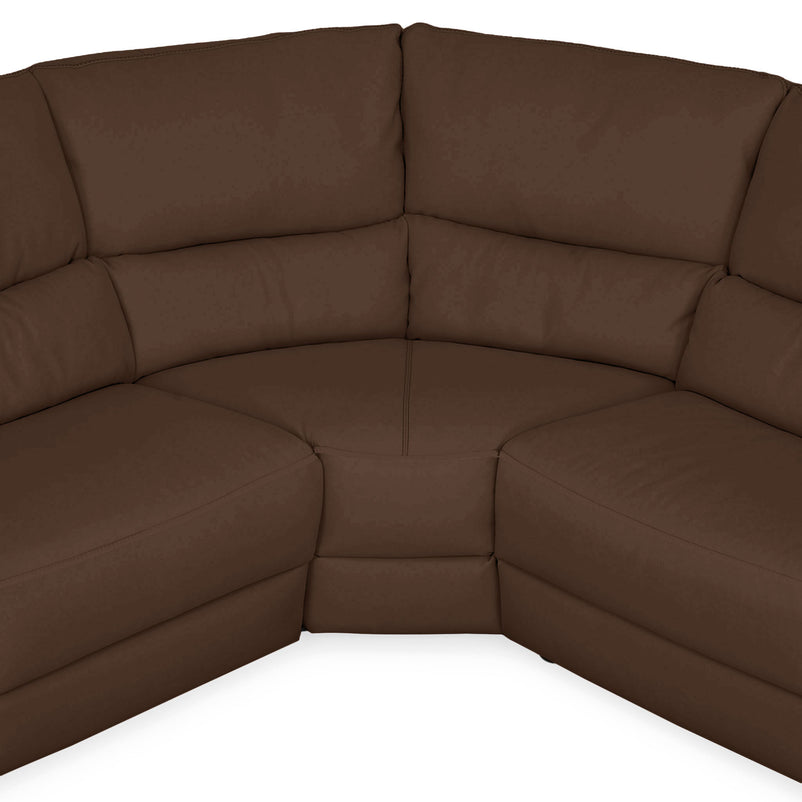 BRAYDEN Colțar cu reclinere electrice, piele