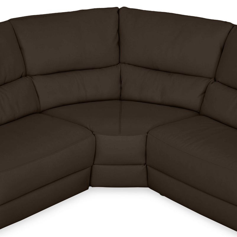 BRAYDEN Colțar cu reclinere electrice, piele