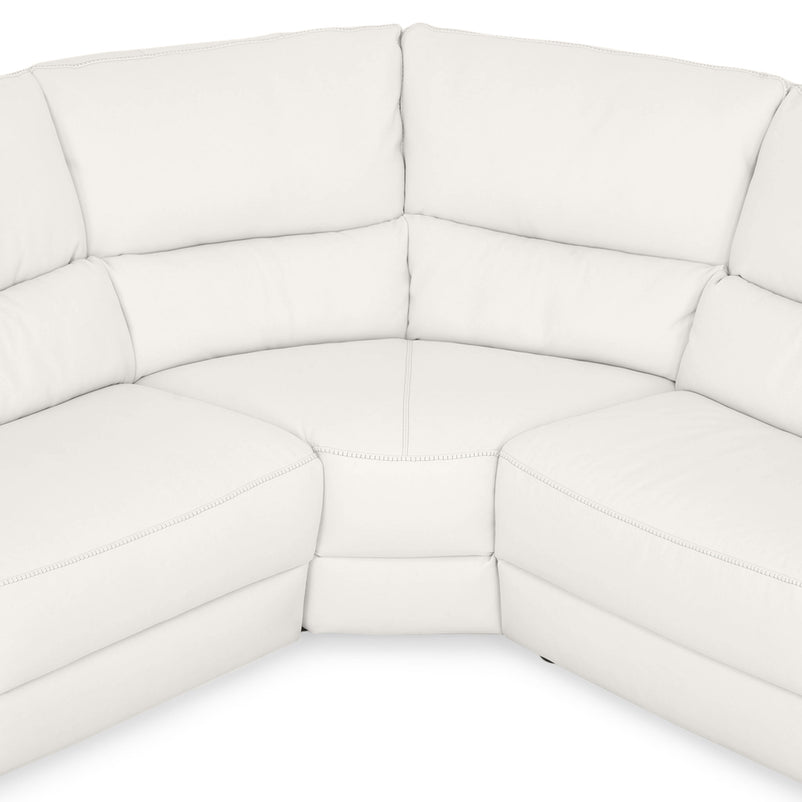 BRAYDEN Colțar cu reclinere electrice, piele