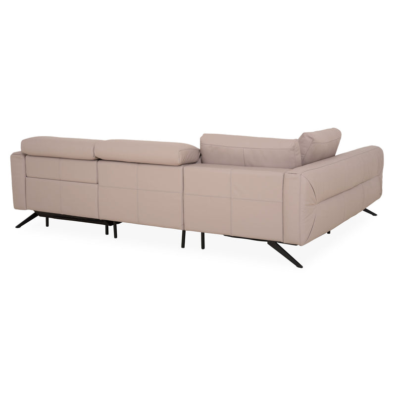 NATUZZI EDITIONS ALLURE Colțar cu șezlong stânga/dreapta, recliner electric și spațiu depozitare, piele