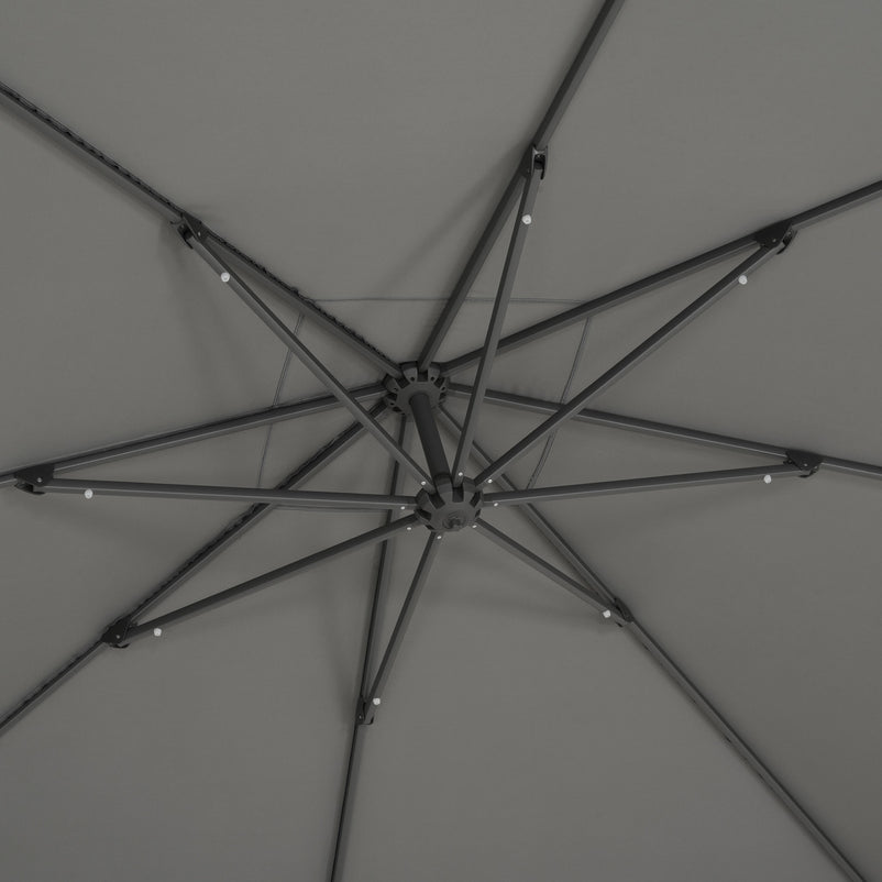 SOMBRANO EASY Umbrelă pătrată, bază inclusă, 350x350cm