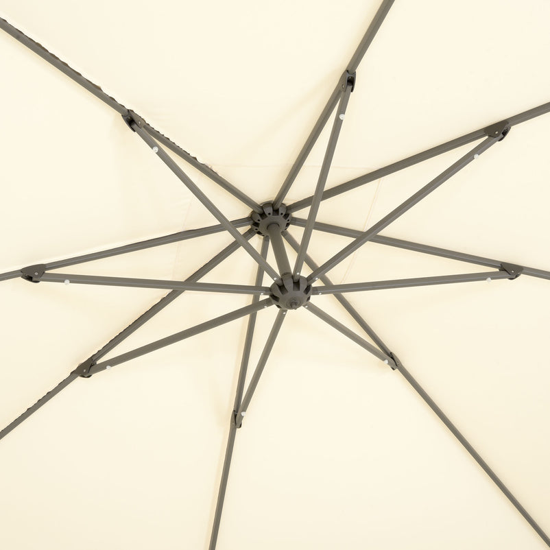 SOMBRANO EASY Umbrelă pătrată, bază inclusă, 350x350cm