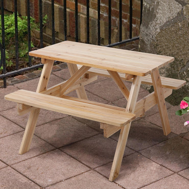 KIDS PICNIC Set mobilier terasă/grădină, masă pliabilă, 2 banchete