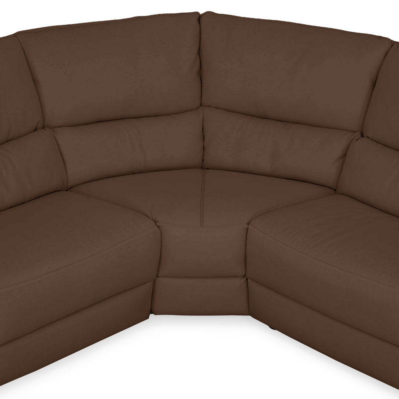 BRAYDEN Colțar cu reclinere electrice, piele