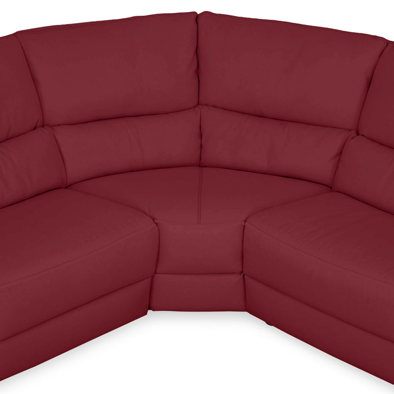 BRAYDEN Colțar cu reclinere electrice, piele