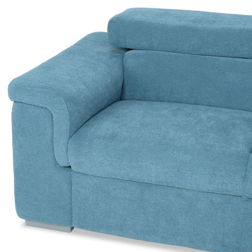 DUNE Colțar extensibil, cu șezlong stânga/dreapta, ladă depozitare, mecanism tetiere, stofă