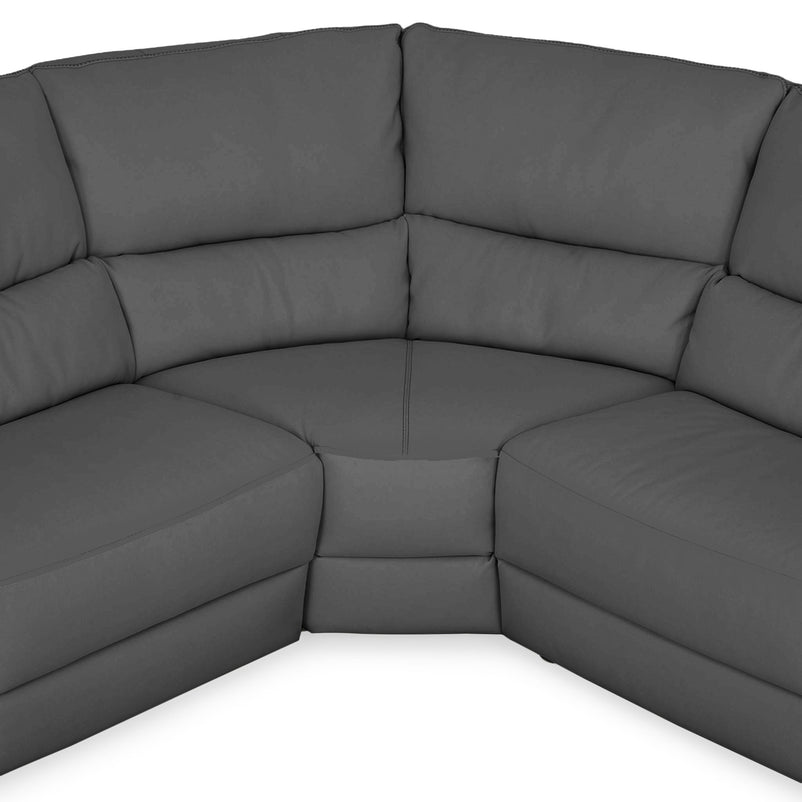 BRAYDEN Colțar cu reclinere electrice, piele