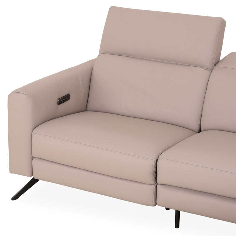 NATUZZI EDITIONS ALLURE Colțar cu șezlong stânga/dreapta, recliner electric și spațiu depozitare, piele