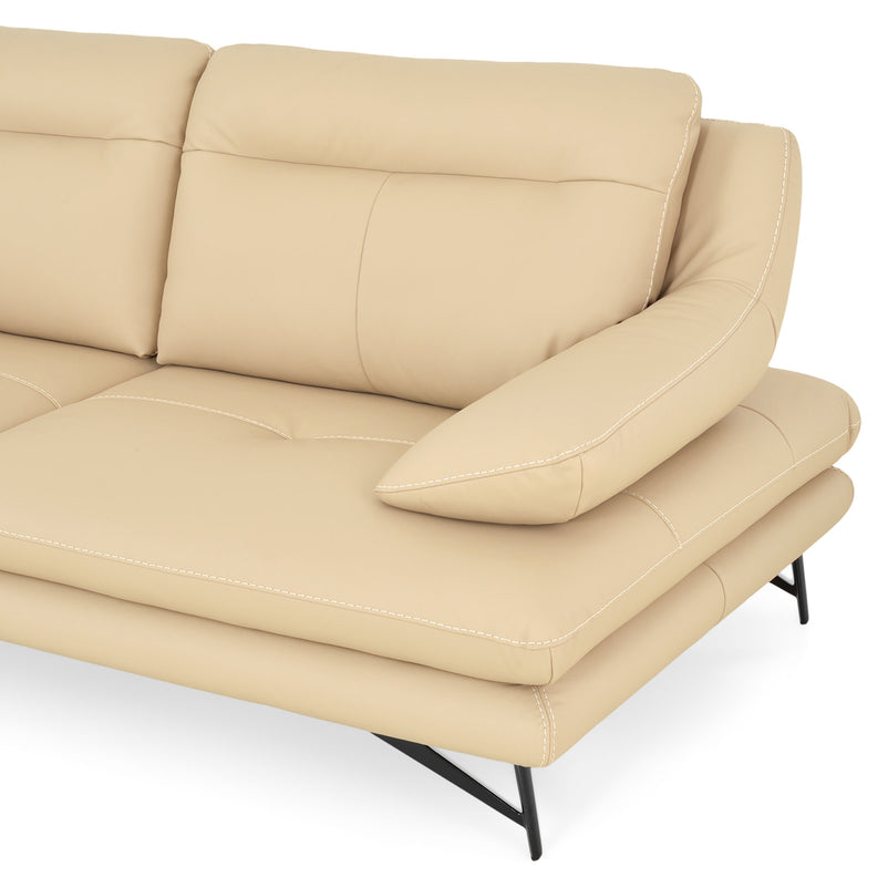 ADISA Canapea 3 locuri, mecanism spătar, piele